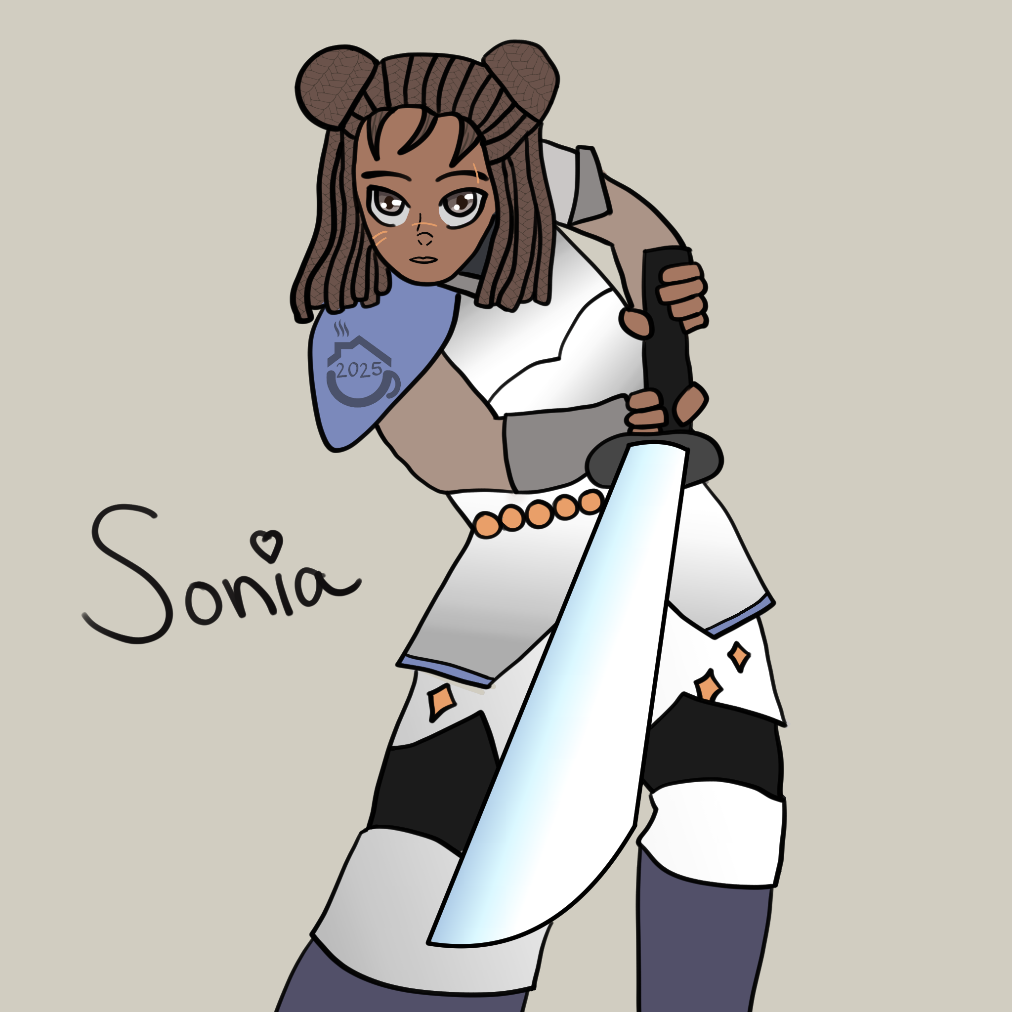 A drawing of Sonia, an OC by Squirbo